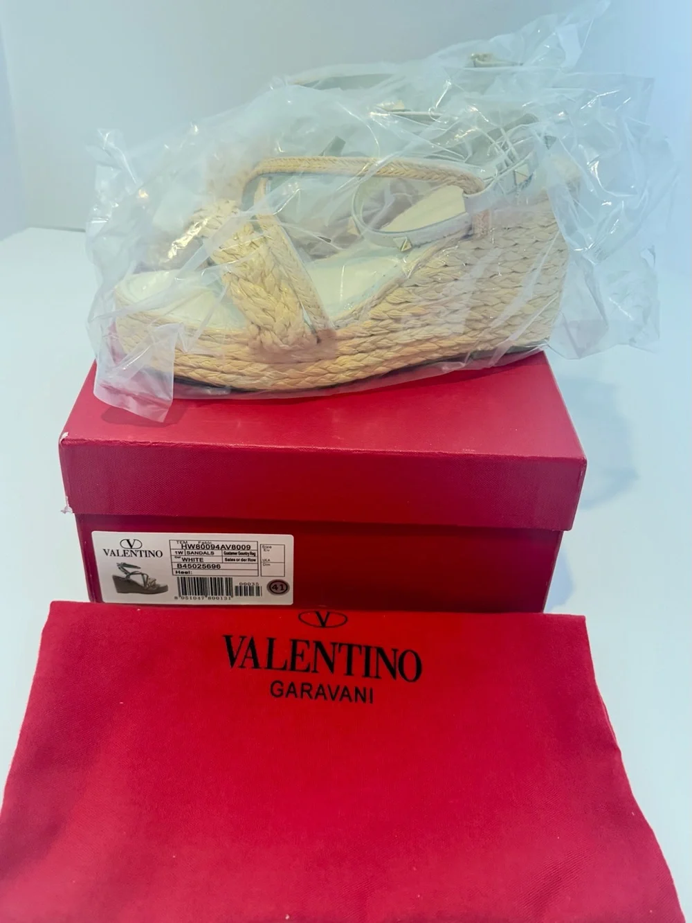 *Inspired Shoe*Cream Braided Espadrille Wedge Sandals with Ankle Straps
